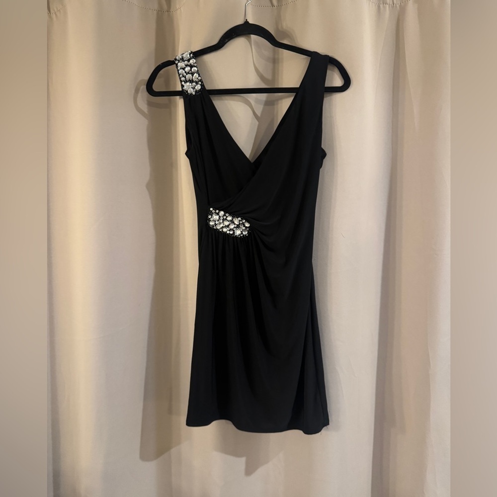 B. Darlin Black Dress with Rhinestone Accents